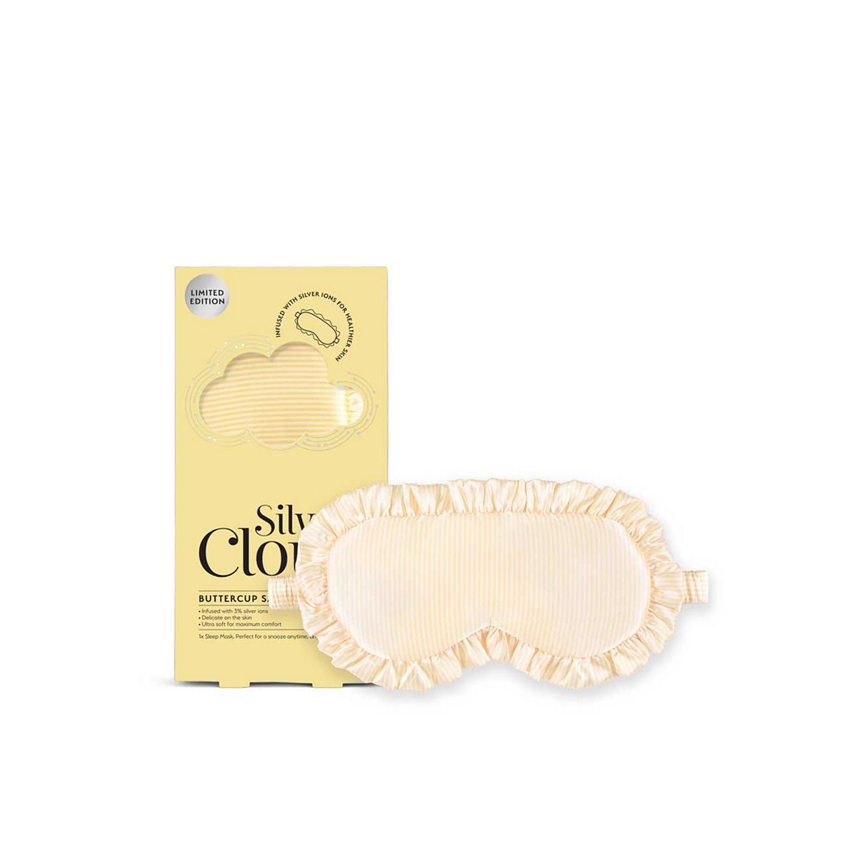 Silver Cloud Silver Ion Infused Frilly Sleep Mask - Buttercup Collection Multicolor