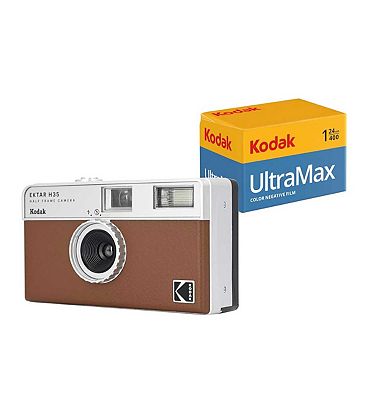 Kodak Ektar H35 Half Frame Film Camera & 24Exp Film - Brown
