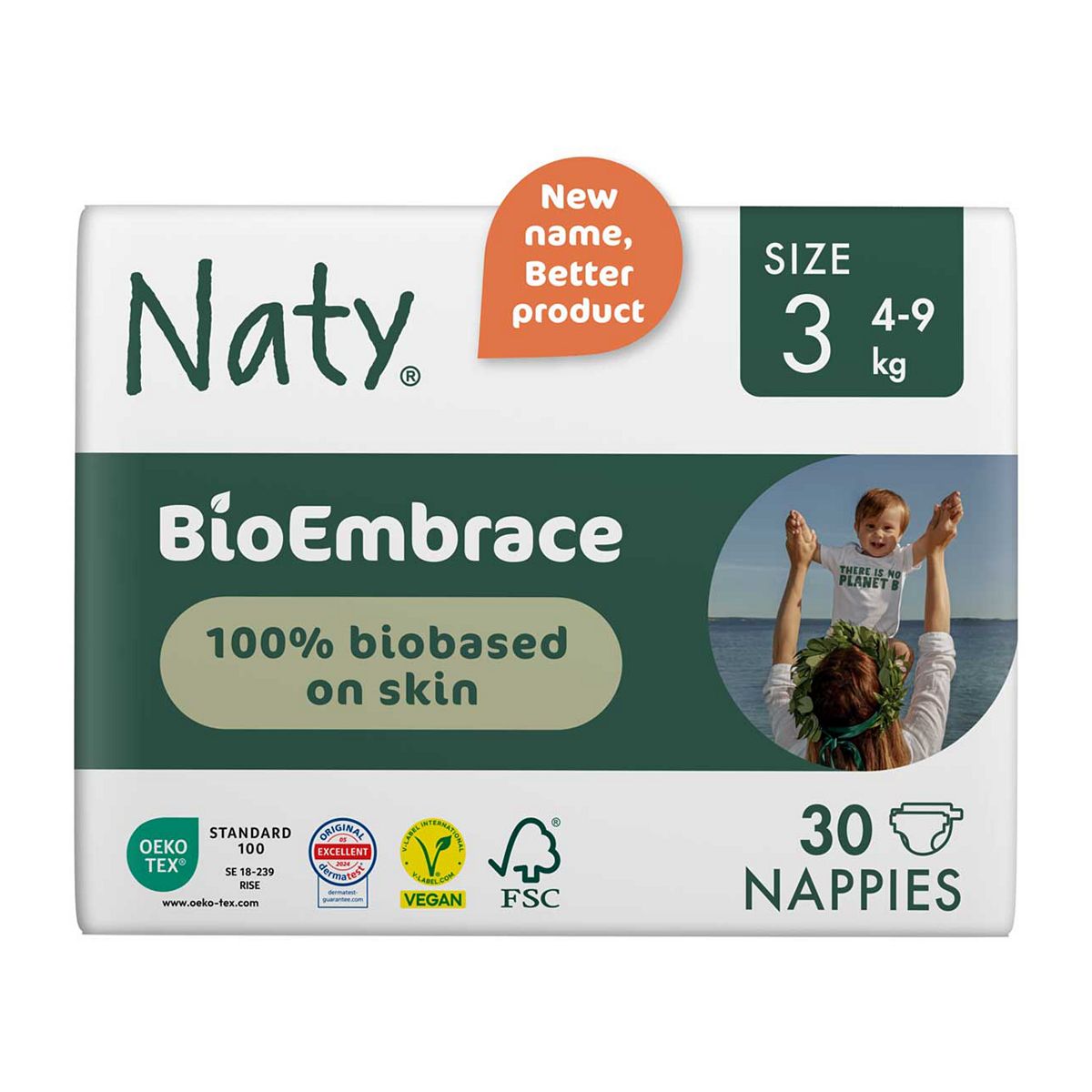 Naty Bioembrace Nappies Size 3, 30 4-9Kg