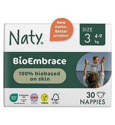 Naty BioEmbrace Nappies Size 3, 30 Nappies 4-9kg