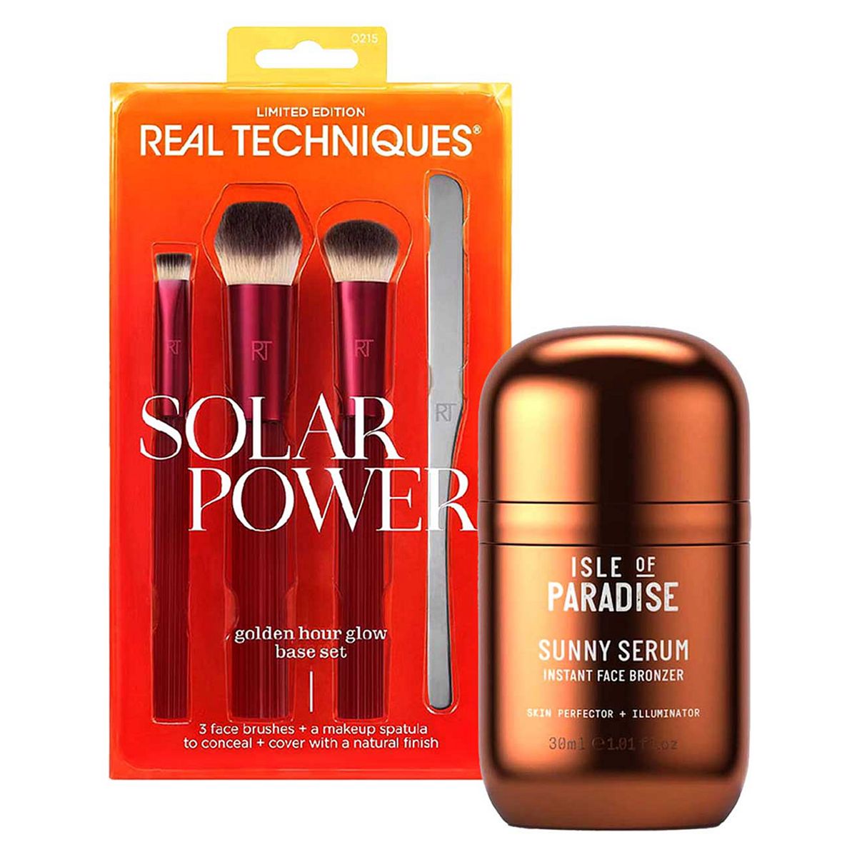 Real Techniques Face Brush & Isle Of Paradise Bronzer Set