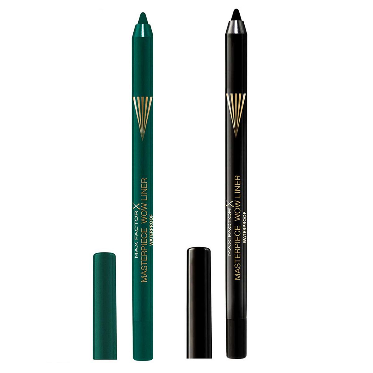 Rimmel Max Factor Masterpiece Wow Eyeliner Black Emerald Bundle