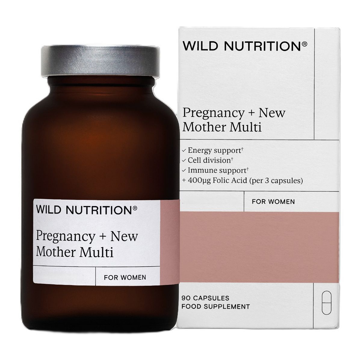 Wild Nutrition Pregnancy + New Mother Multi Supplement 90 Capsules