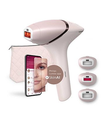 Philips Lumea 9900 Series, IPL Hair Removal Device, With SkinAI Technology, 3 Attachments, Corded & 
