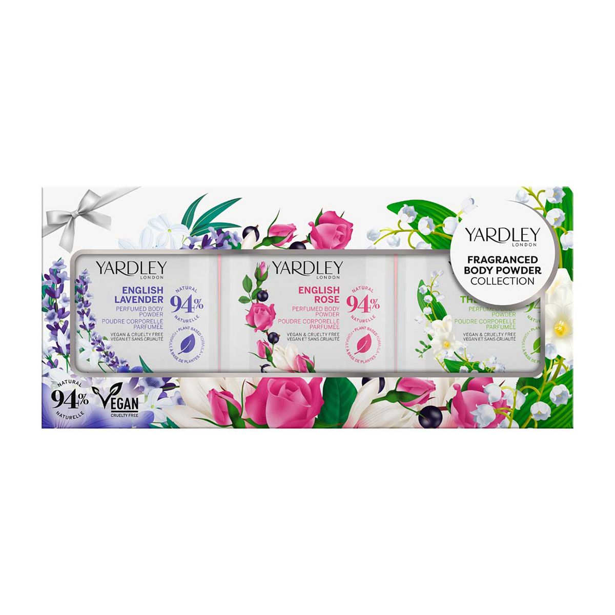 Yardley Perfumed Powder Trio Set 3 X 50g