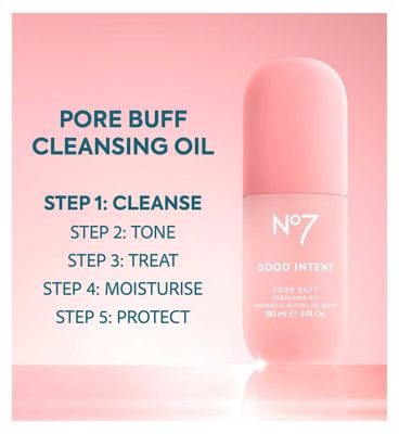 No7 Good Intent Pore Buff Clarifying Cleansing Oil 150ml (6)