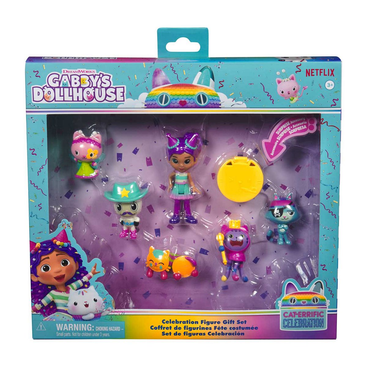 Gabby's Dollhouse Spinmaster Deluxe Figure Set Celebration Playset