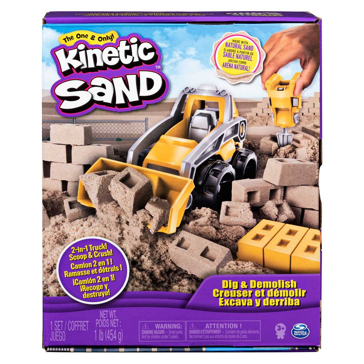 Kinetic Sand Spinmaster Dig N Demolish Playset