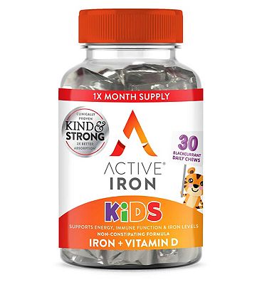 Click to view product details and reviews for Active Iron Kids Daily Iron And Vitamin D Chewable Vitamins 30s.