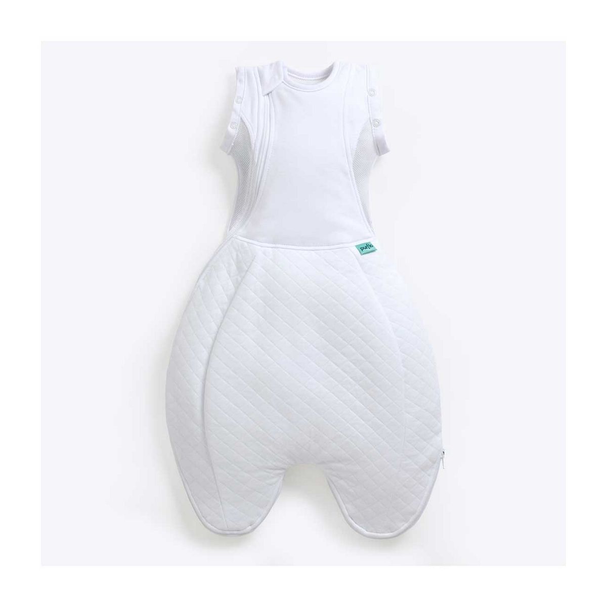 Purflo Swaddle To Sleep Bag 2.5 Tog - Soft White