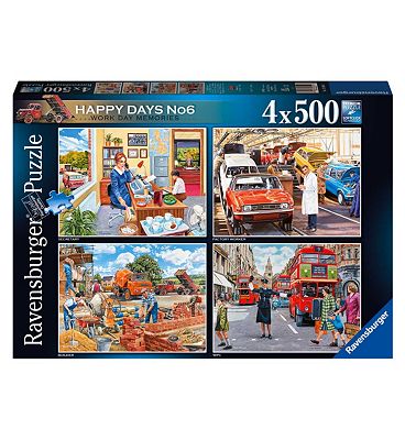 Ravensburger Happy Days No 6 Work Day Memories 4 X 500Pc Puzzle