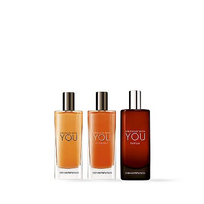 Emporio Armani Stronger With You Trio Eau De Toilette, Intensely And Parfum, 15ml