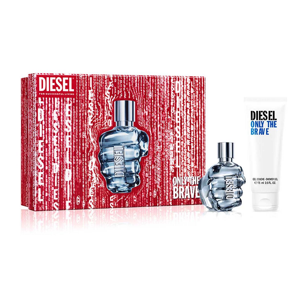 Diesel Only The Brave Eau De Toilette Duo Gift Set 50Ml & 75Ml Shower Gel Br/>