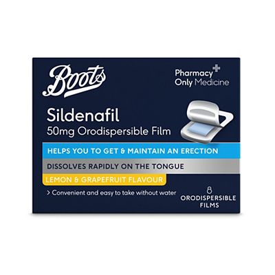 Click to view product details and reviews for Boots Sildenafil 50mg Orodispersible Film 8 Pack.