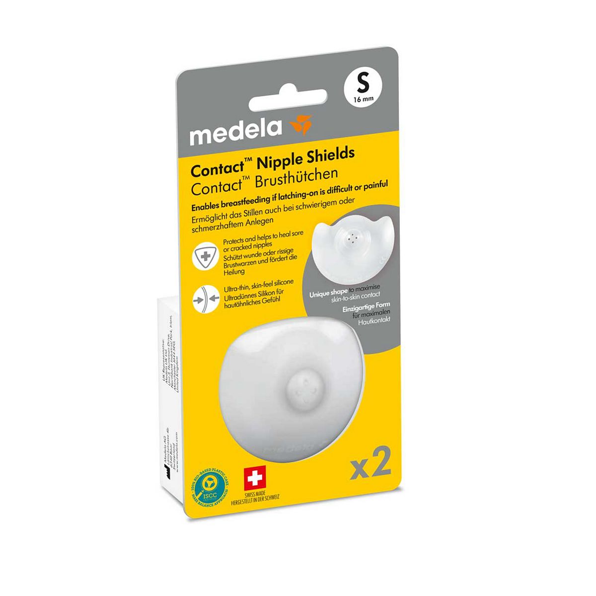 Medela Contact Nipple Shields Size S With Case 2S