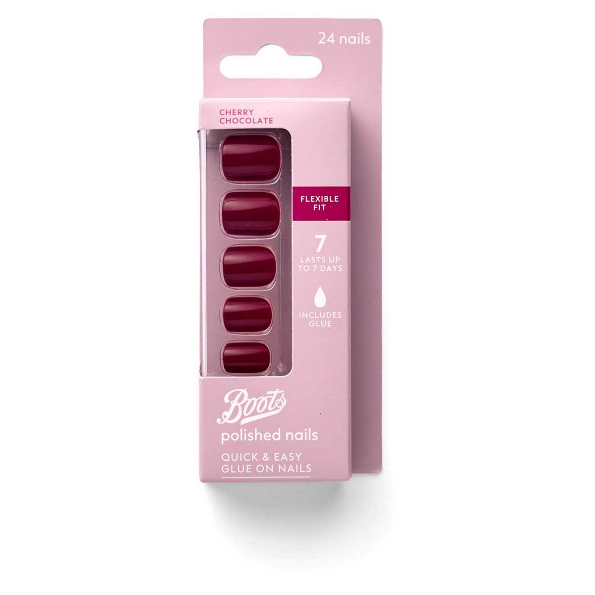   False Nails Cherry Chocolate X24