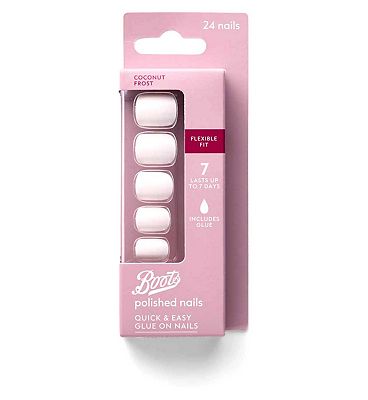 Boots False Nail Coconut Frost x24