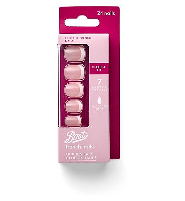 Click to view product details and reviews for Boots False Nail Elegant French Nails X24.