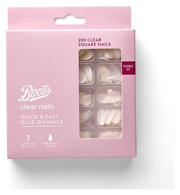 Click to view product details and reviews for Boots False Nail Clear Square Nail 200s.