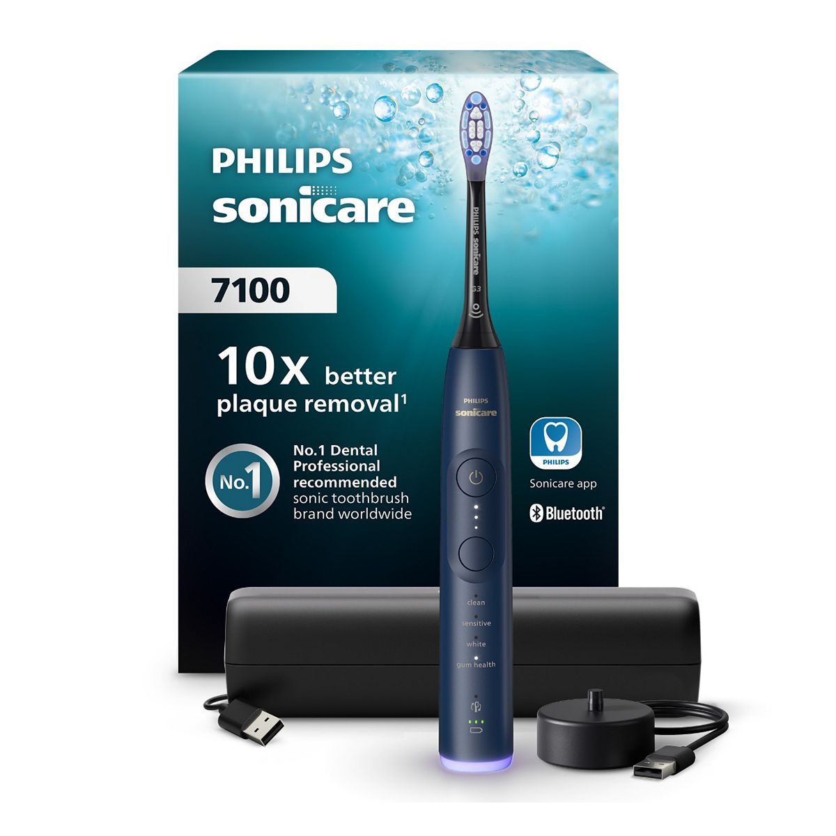 Philips Sonicare 7100 Electric Toothbrush Navy Blue Travel Case Hx7423/09