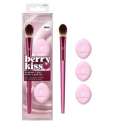 Click to view product details and reviews for Real Techniques Berry Kiss Limited Edition Brightening Brush And Puff Kit.