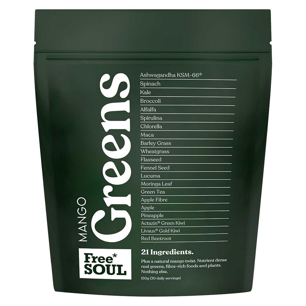 Free Soul Mango Greens Superfood Powder Pouch 150G