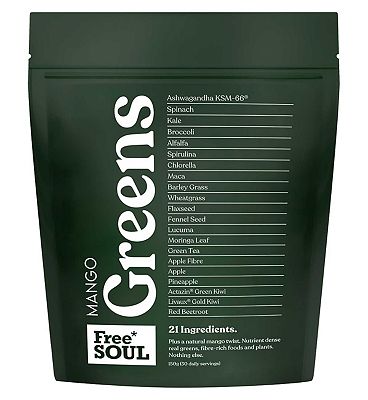 Click to view product details and reviews for Free Soul Mango Greens Superfood Powder Pouch 150g.