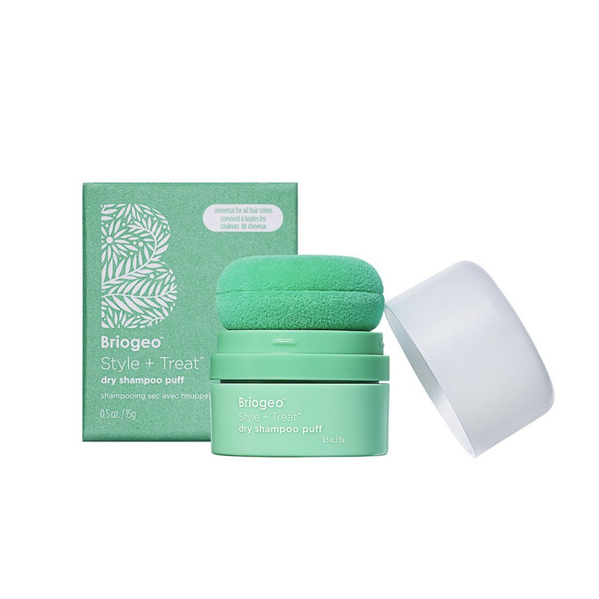 Briogeo Style And Treat Dry Shampoo Puff Universal For All Hair Colours 15g