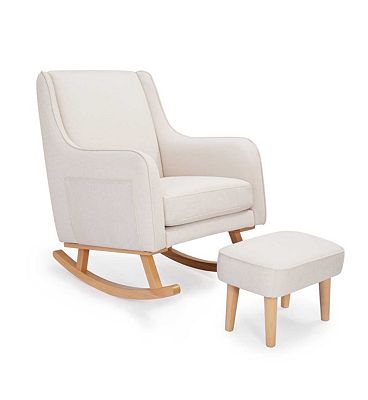 Babymore Ida Nursing Chair with Stool Ivory Set