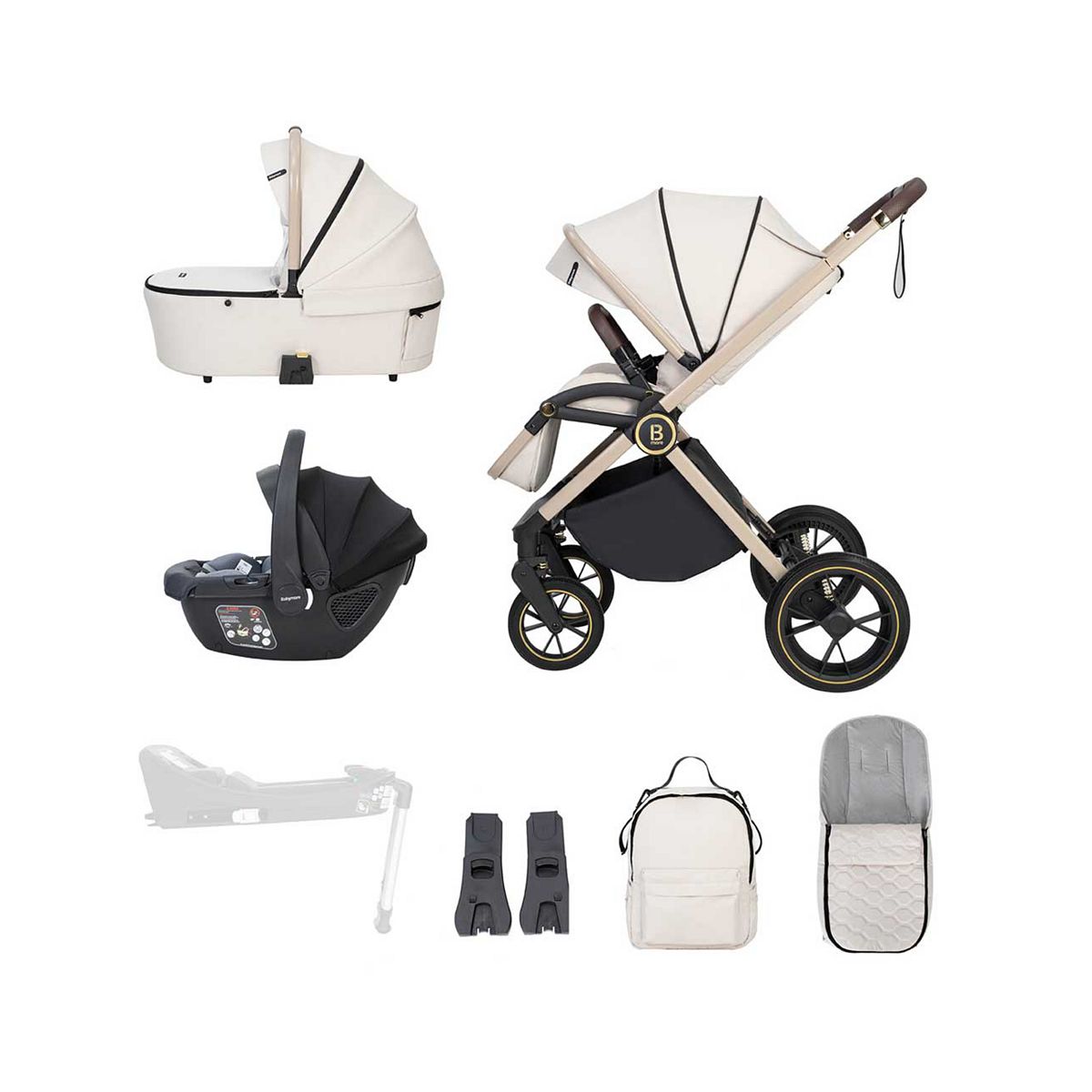 Babymore Kai Travel System Coco Car Seat Sandstone Set