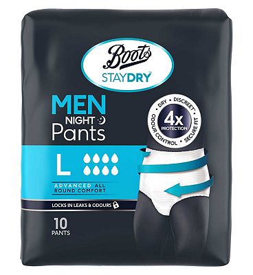 Click to view product details and reviews for Boots Staydry Mens Night Pants Large 10s.