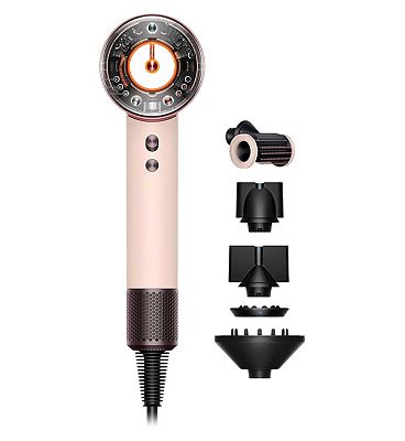 Dyson Supersonic Nural Hair Dryer Ceramic Pink Straight To Wavy