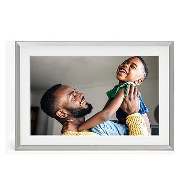 Aura Carver Mat 10.1 Inch Wifi Digital Photo Frame - Clay With Textured Mat