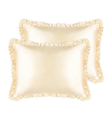 Silver Cloud Frilly Pillowcase Twin Pack  - Buttercup Collection