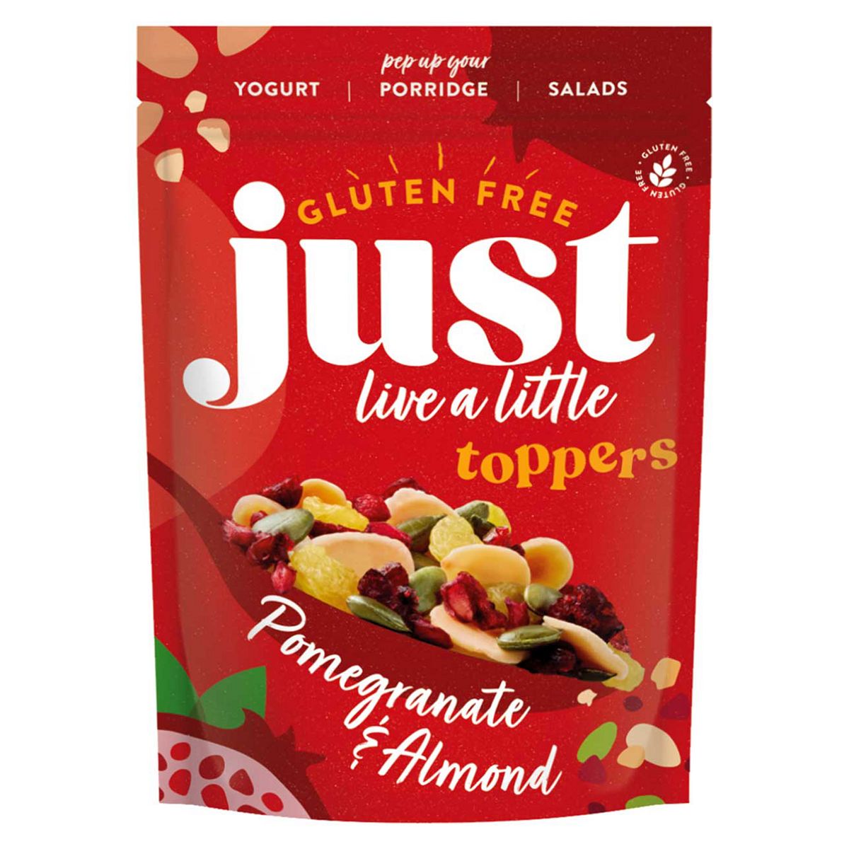 Just Live A Little Pomegranate And Almond Topper For Cereal Porridge 200G