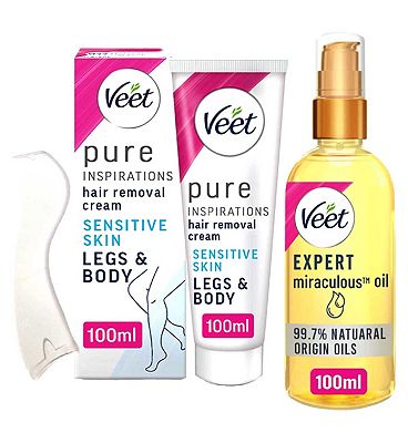 Veet Pure Legs and Body 100ml Sensitive with Miraculous Oil