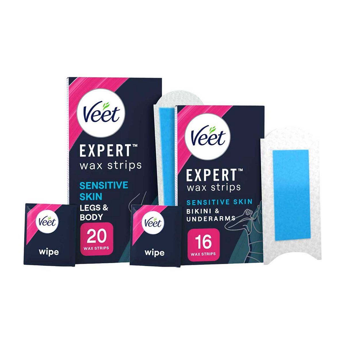 Veet Expert Bikini & Legs Cold Wax Strip Bundle