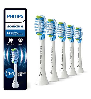 Philips Sonicare Toothbrush Brush Heads Plaque Defence - 5 Pack White