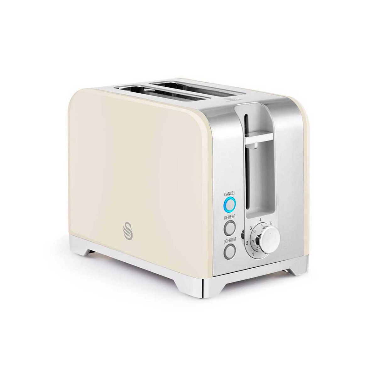 Swan Solace 2 Slice Stainless Steel Toaster Cream