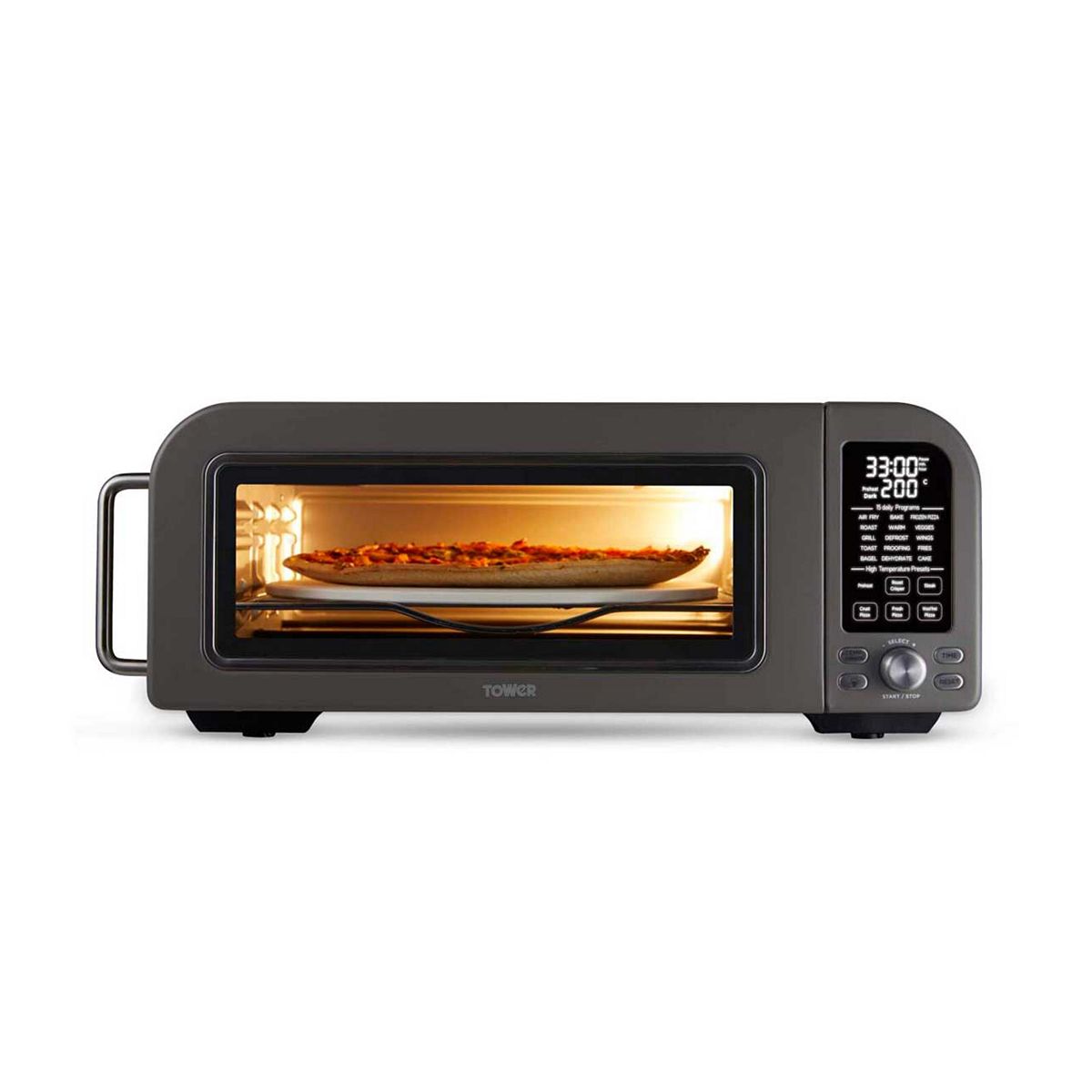 Tower Unisex Grey Pizza Oven, Elite,, 2000W, T17141, & Chrome 18L - Image 14