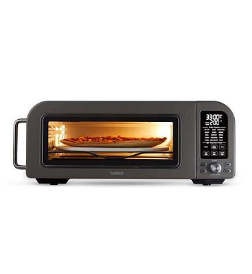 Tower Elite 18L Pizza Oven 400 Degree Grey And Chrome