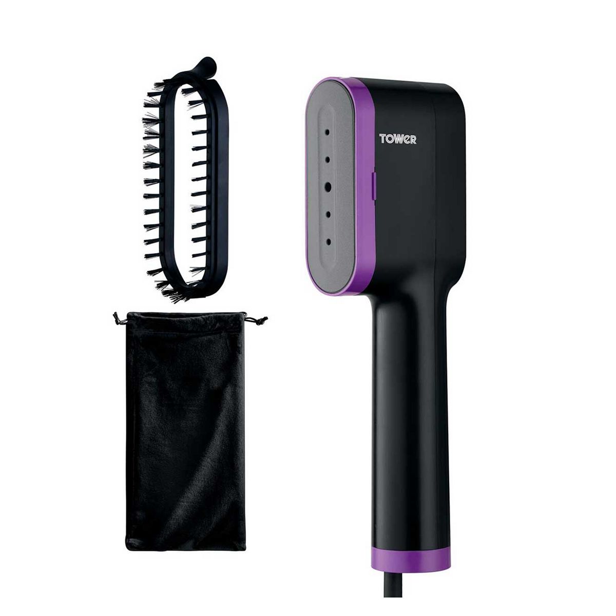 Tower 1400W Digital Garment Steamer Lilac And Black