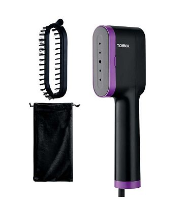 Tower 1400W Digital Garment Steamer Lilac And Black