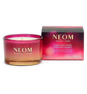 Click to view product details and reviews for Neom Wellbeing Christmas Wish Travel Candle 75g.