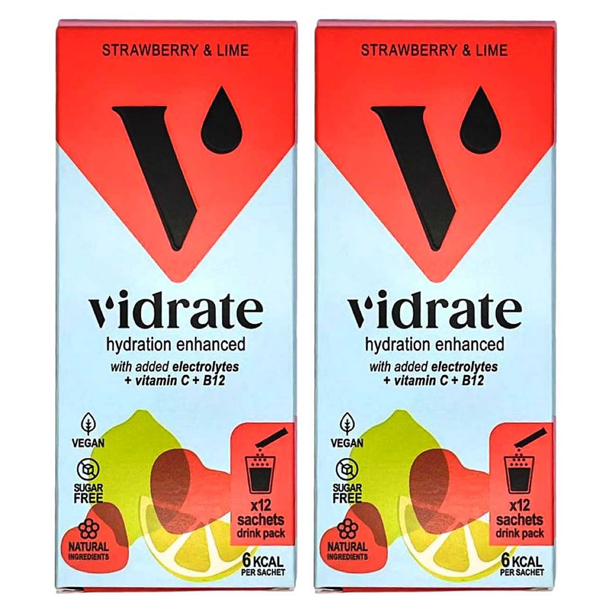 Vidrate Hydration Strawb & Lime 2 X 12S