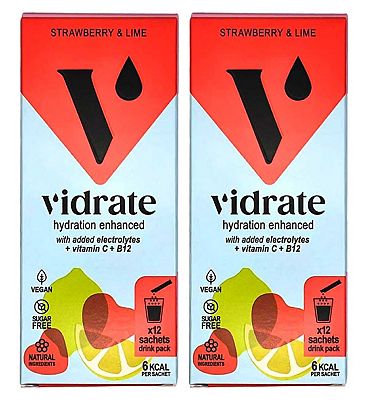 Vidrate Hydration Strawb & Lime 2 x 12s