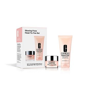 Click to view product details and reviews for Clinique Glowing From Head To Toe Moisture Surge Gift Set Worth 71.