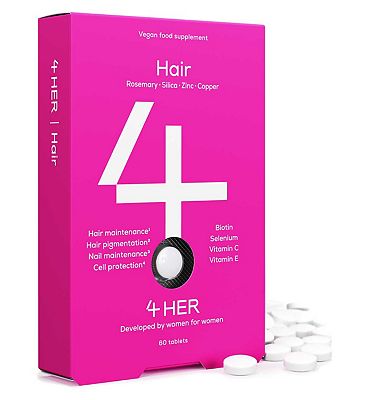 4Him&Her 4Her Hair Supplement For Hair And Nail Maintenance And Hair Pigmentation Vegan Tablets 60S
