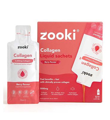 Click to view product details and reviews for Zooki Marine Collagen 5 000mg Berry Flavour 30x15ml Liquid Sachets.