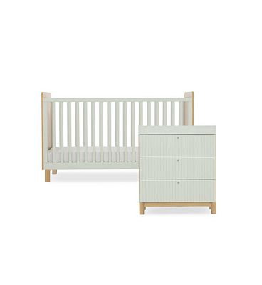 Cuddleco Remi Nursery Furniture 2 Piece Set Oak Green